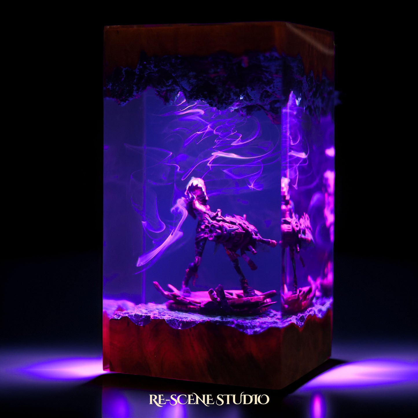 J.inx Resin Lamp 02 — Handcrafted Epoxy Resin LED Lamp | Unique Ambient Decor & Collector's Gift