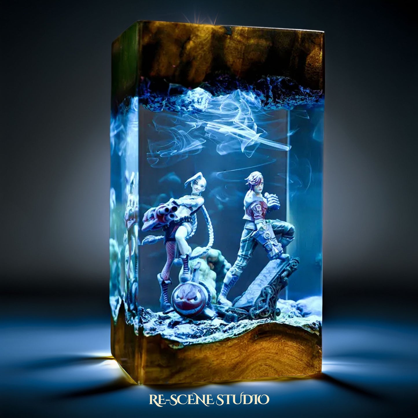 J.inx & Vi Resin Lamp — Display Setup | Artisan Resin Art Lamp, Ambient Light for Home or Office
