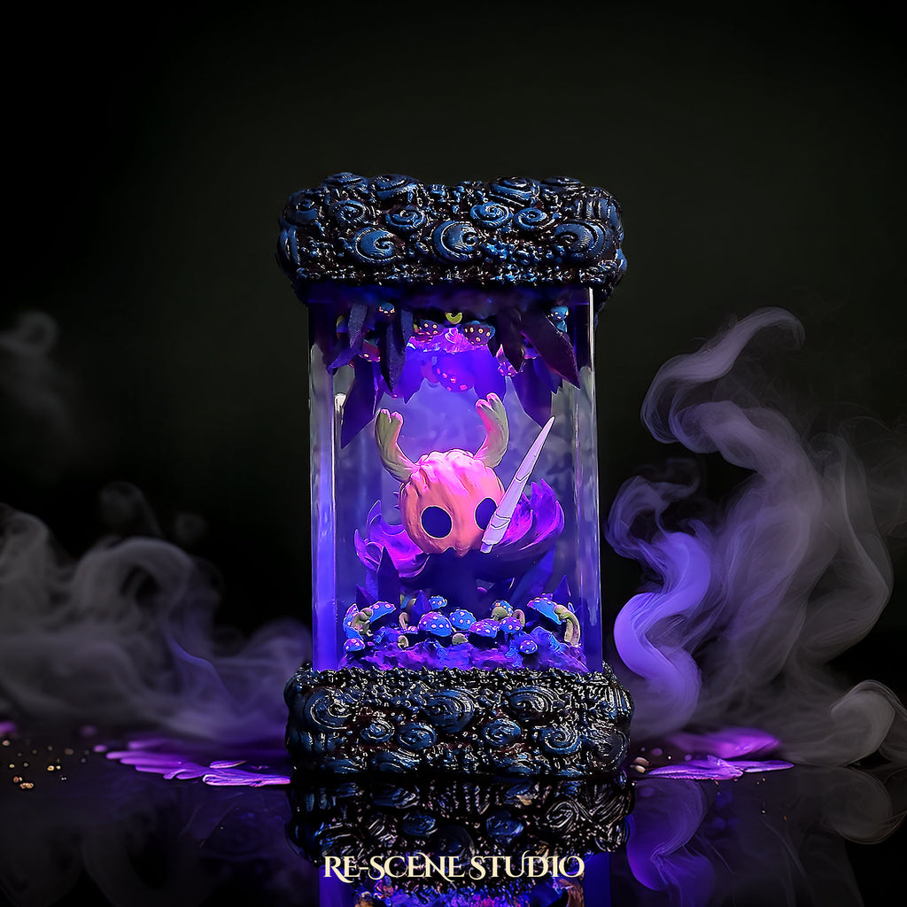 Hollow Knight Halloween Resin Lamp - Hollow Knight Multicolor / Size M – Handmade Epoxy Resin Lamp by Rescene Studio | Rescene Studio