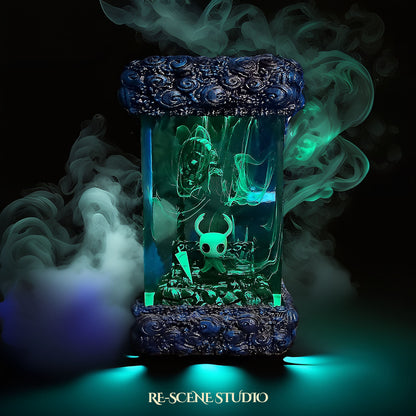 The Knight Resin Epoxy Lamp V1 – Hollow Knight Multicolor / Size M – Handmade Resin Lamp by Rescene Studio | Rescene Studio