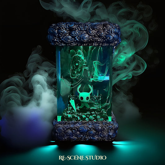 The Knight Resin Epoxy Lamp V1 – Hollow Knight Multicolor / Size M – Handmade Resin Lamp by Rescene Studio | Rescene Studio
