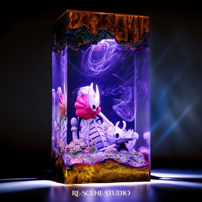 Knight & Hornet Resin Lamp - Hollow Knight