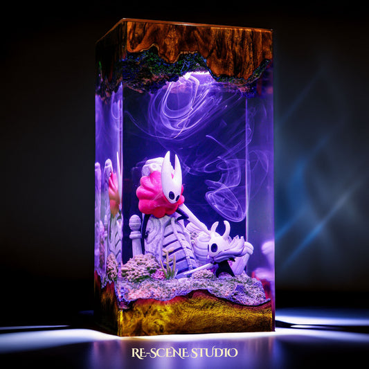 Knight & Hornet Resin Lamp - Hollow Knight