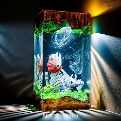 Knight & Hornet Resin Lamp - Hollow Knight