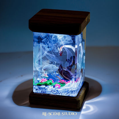 Koi Fish Resin Epoxy Lamp Multicolor / Size M: 6 x 6 x 12 (cm) – Handmade Resin Lamp by Rescene Studio | Rescene Studio