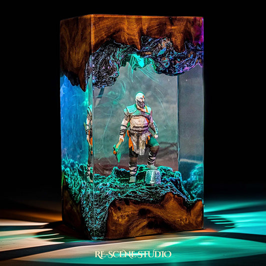 Kratos Resin Lamp - God of War