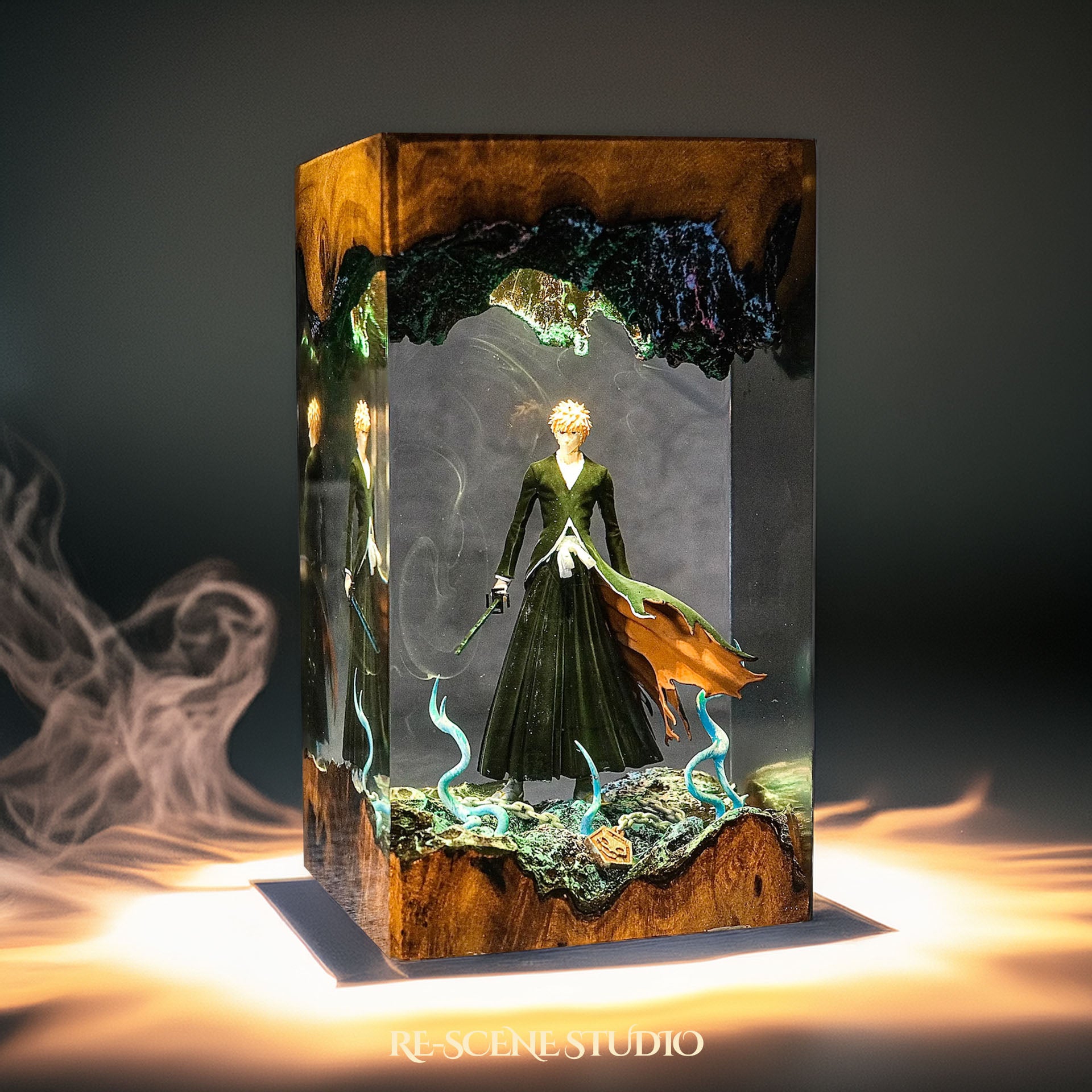 Ichigo Resin Lamp - Bleach Multicolor / Size M – Handmade Epoxy Resin Lamp by Rescene Studio | Rescene Studio