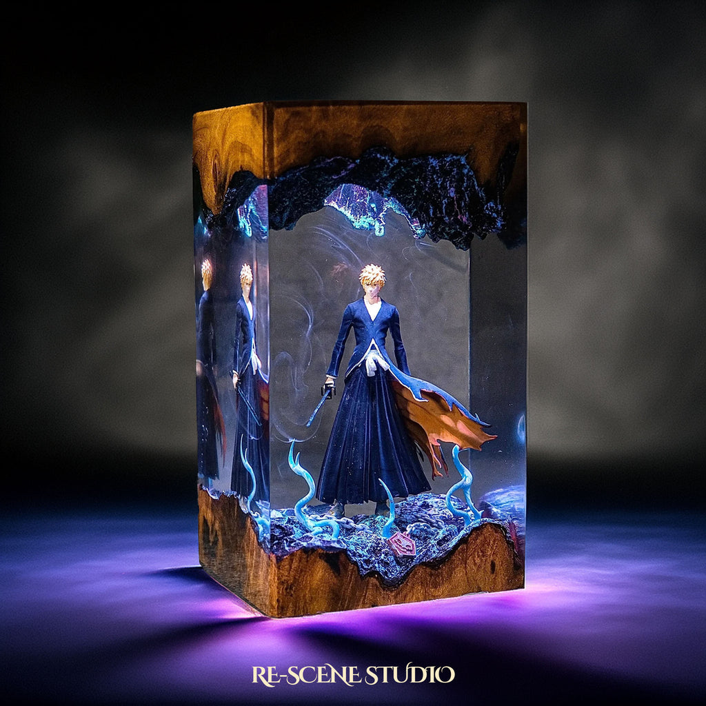 Ichigo Resin Lamp - Bleach Multicolor / Size M – Handmade Epoxy Resin Lamp by Rescene Studio | Rescene Studio