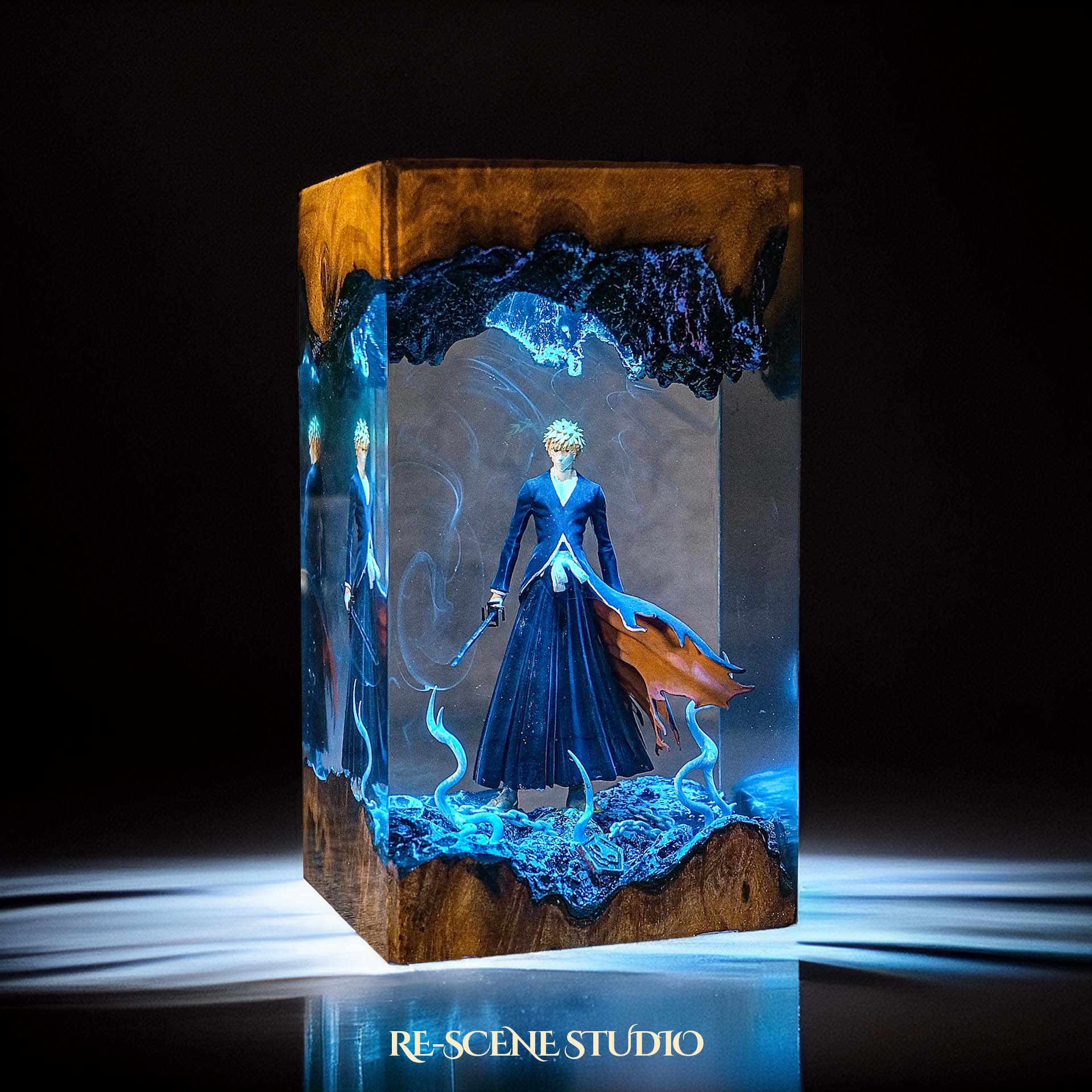 Ichigo Resin Lamp - Bleach Multicolor / Size M – Handmade Epoxy Resin Lamp by Rescene Studio | Rescene Studio