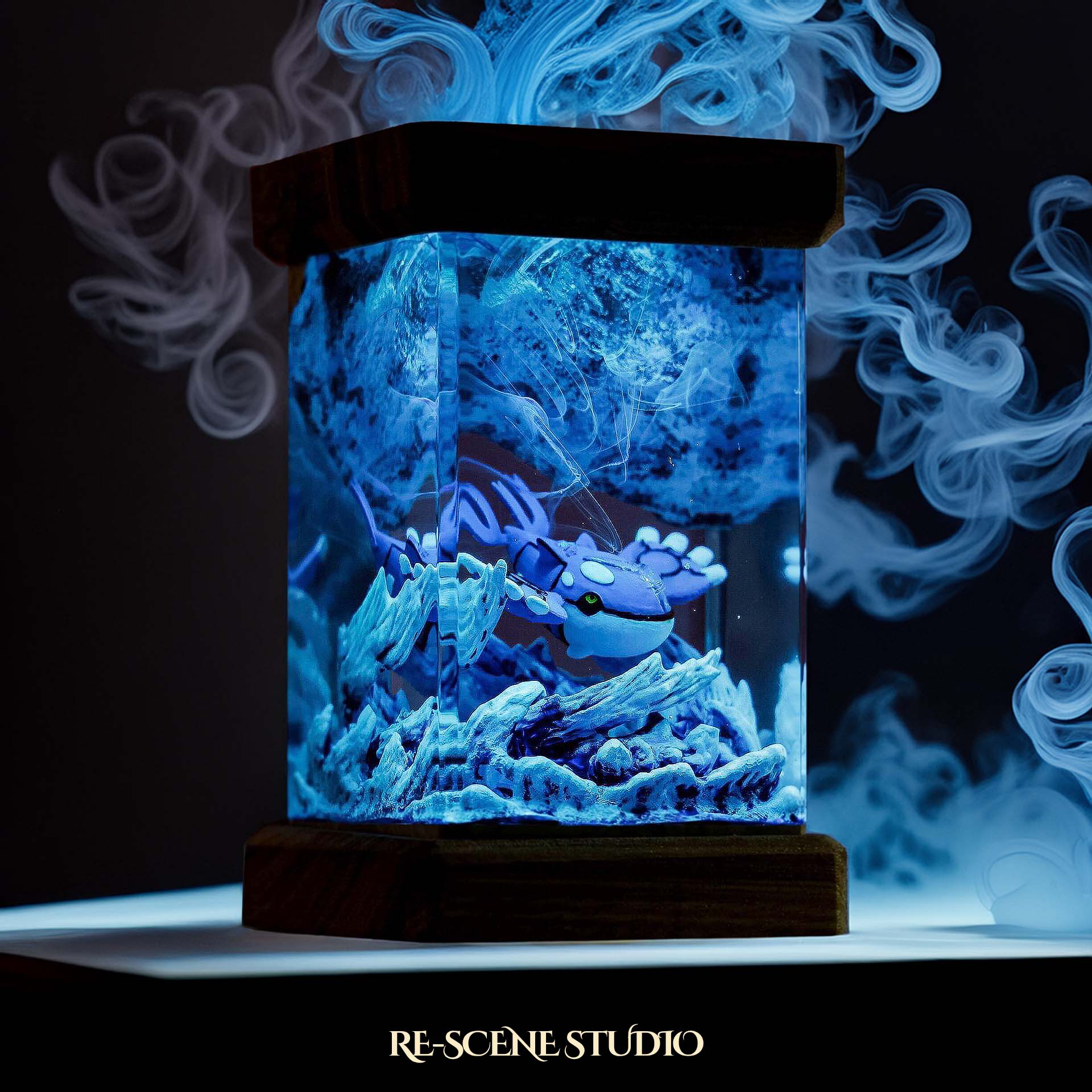 Kyogre Resin Epoxy Lamp Multicolor / Size M: 6 x 6 x 12 (cm) – Handmade Epoxy Resin Lamp by Rescene Studio | Rescene Studio