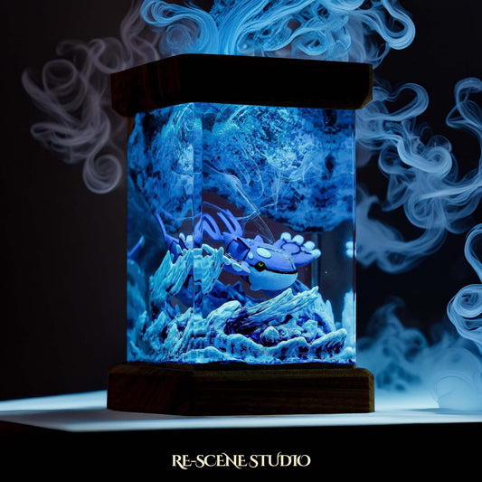 Kyogre Resin Epoxy Lamp Multicolor / Size M: 6 x 6 x 12 (cm) – Handmade Resin Lamp by Rescene Studio | Rescene Studio