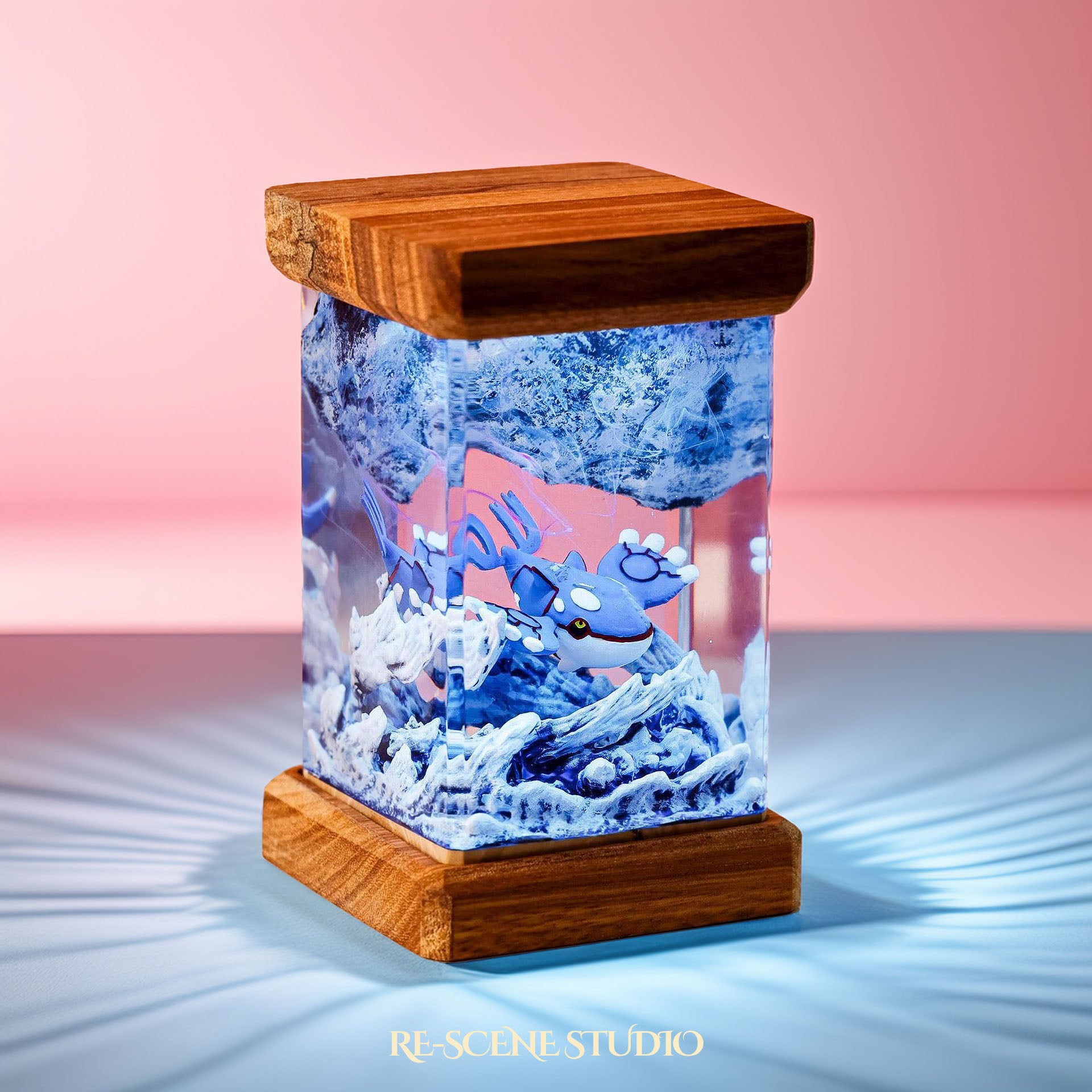 Kyogre Resin Epoxy Lamp Multicolor / Size M: 6 x 6 x 12 (cm) – Handmade Epoxy Resin Lamp by Rescene Studio | Rescene Studio