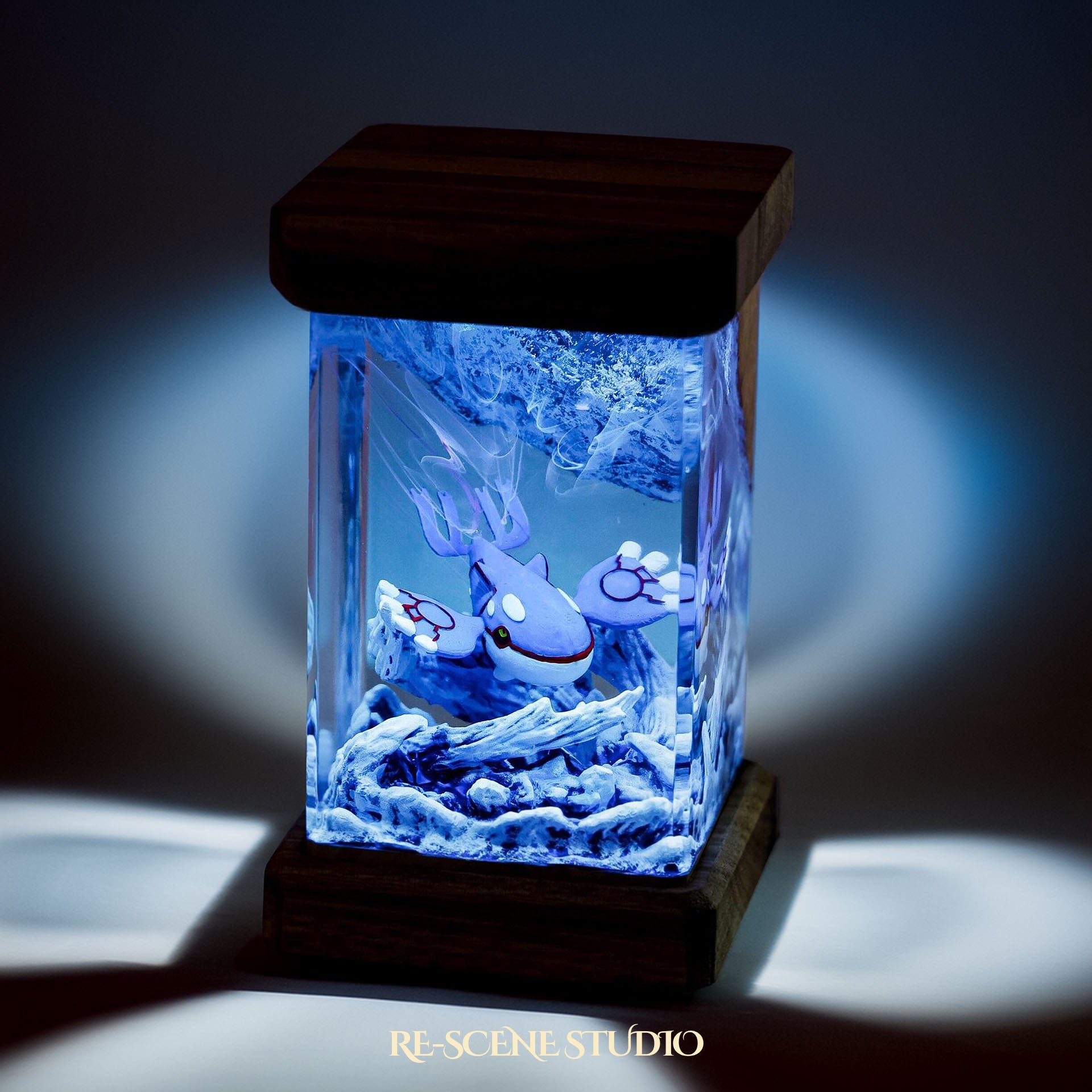 Kyogre Resin Epoxy Lamp Multicolor / Size M: 6 x 6 x 12 (cm) – Handmade Epoxy Resin Lamp by Rescene Studio | Rescene Studio