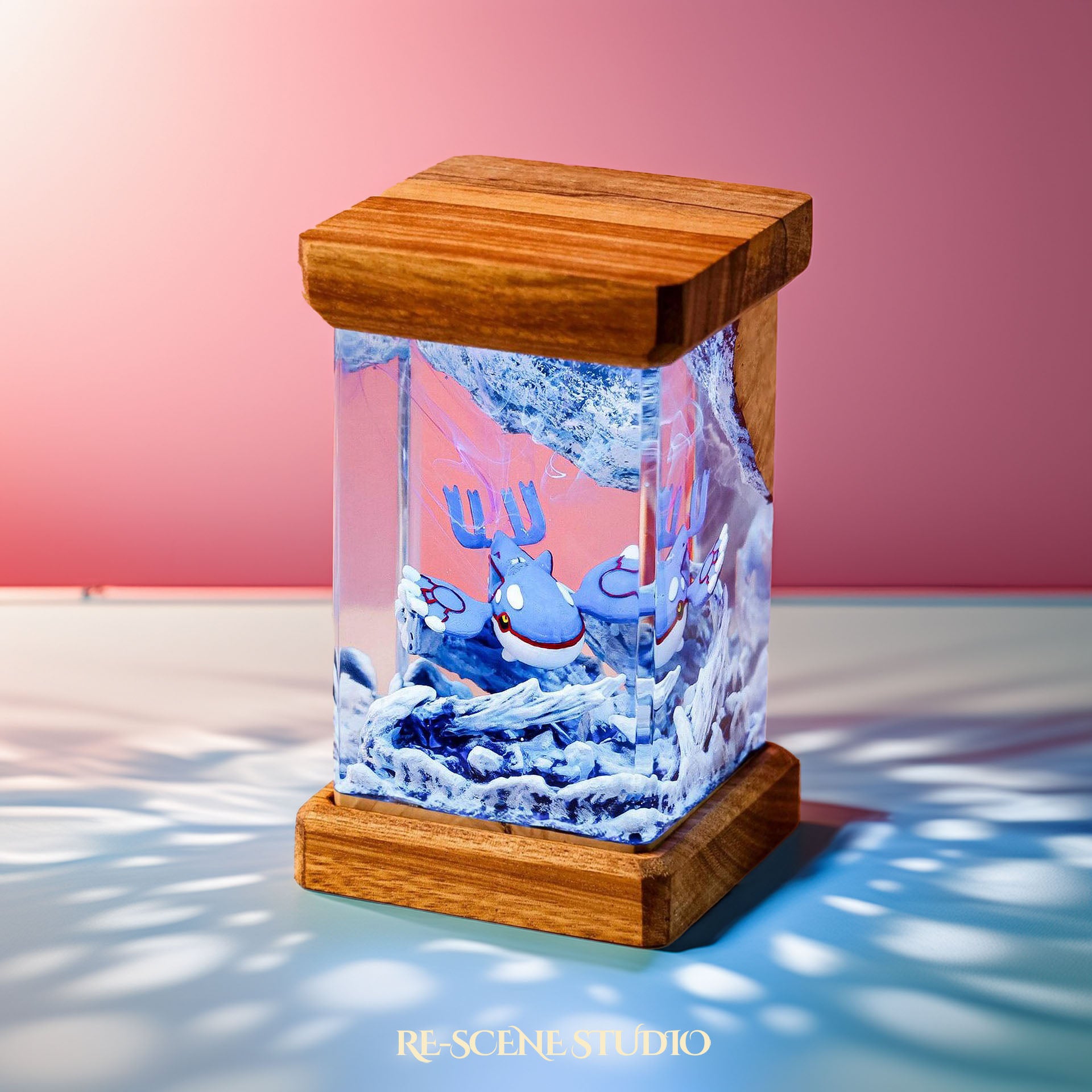 Kyogre Resin Epoxy Lamp Multicolor / Size M: 6 x 6 x 12 (cm) – Handmade Epoxy Resin Lamp by Rescene Studio | Rescene Studio