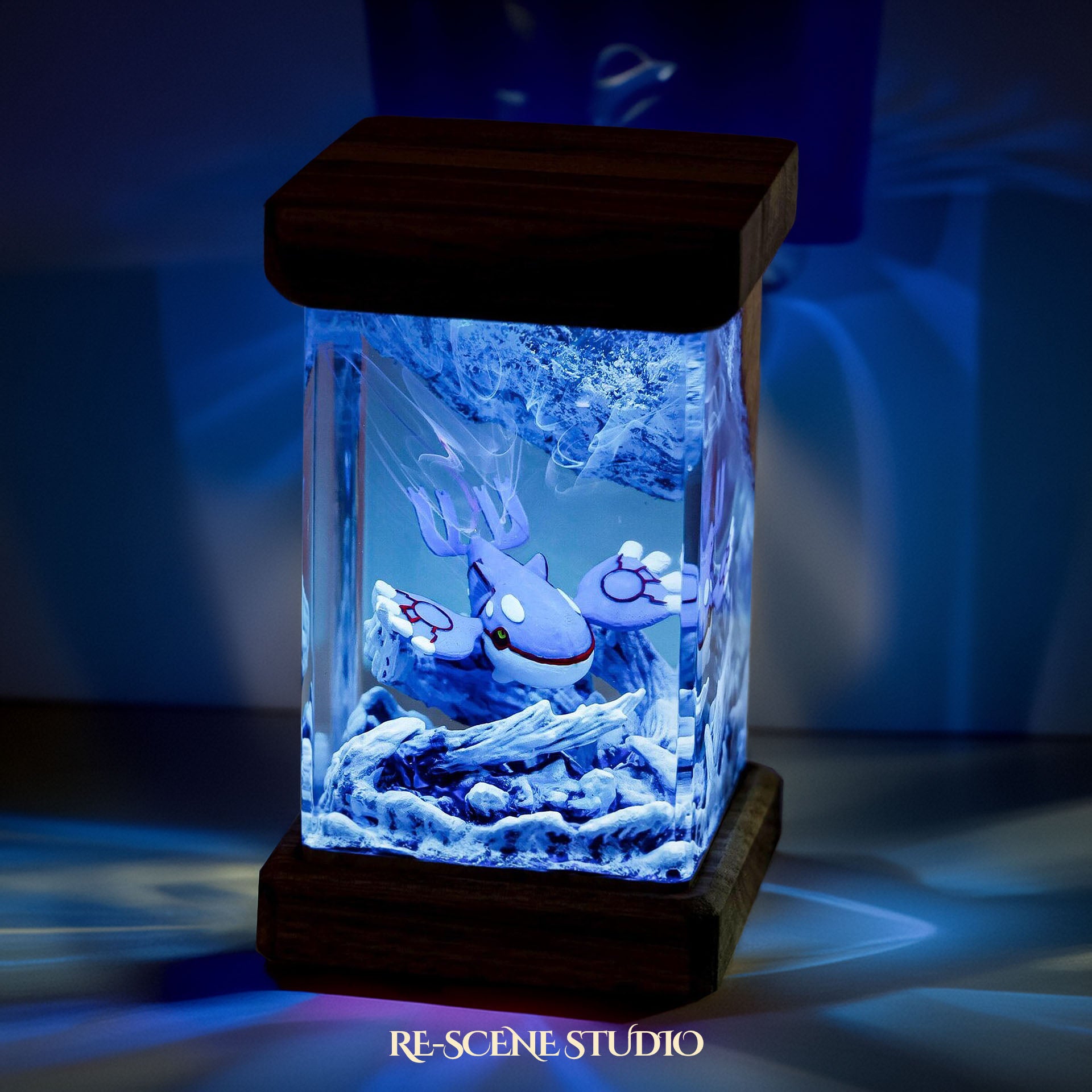 Kyogre Resin Epoxy Lamp Multicolor / Size M: 6 x 6 x 12 (cm) – Handmade Epoxy Resin Lamp by Rescene Studio | Rescene Studio