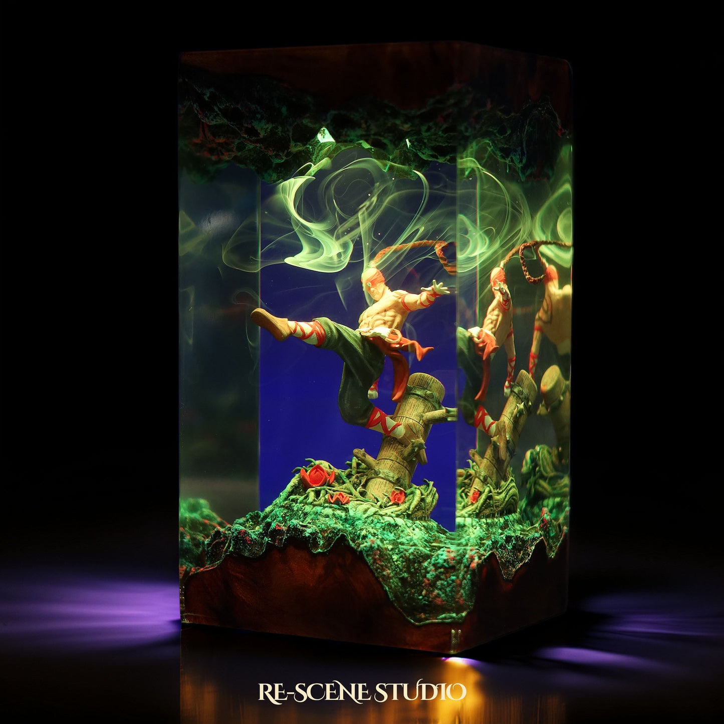 L.ee S.in Resin Lamp — Display Setup | Artisan Resin Art Lamp, Ambient Light for Home or Office