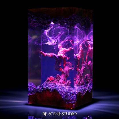 L.ee S.in Resin Lamp — Handcrafted Epoxy Resin LED Lamp | Unique Ambient Decor & Collector's Gift
