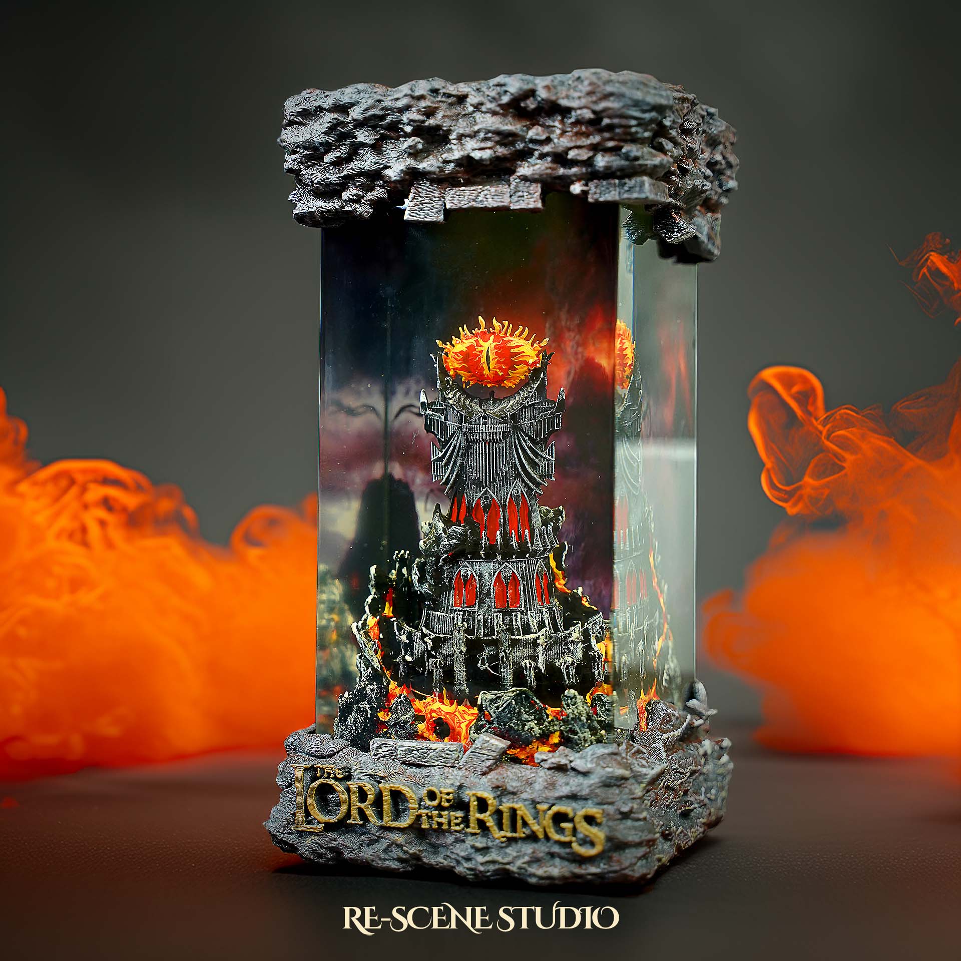 Eye of Sauron Resin Lamp – The Lord of the Rings Multicolor / Size M – Handmade Epoxy Resin Lamp by Rescene Studio | Rescene Studio
