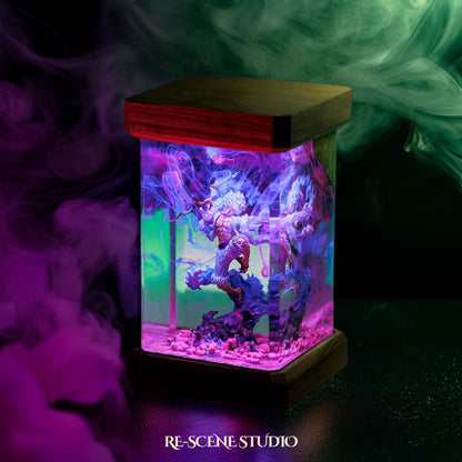 Luffy Gear 5 Resin Lamp 02 - One Piece Multicolor / Size M: 6 x 6 x 12 (cm) – Handmade Resin Lamp by Rescene Studio | Rescene Studio