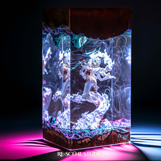L.uffy G.ear 5 Resin Lamp 02 — Handcrafted Epoxy Resin LED Lamp | Unique Ambient Decor & Collector's Gift