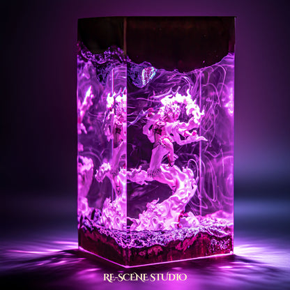 L.uffy G.ear 5 Resin Lamp 02 — Closeup Detail | Original Epoxy Resin Sculpture with Built-in LED Glow