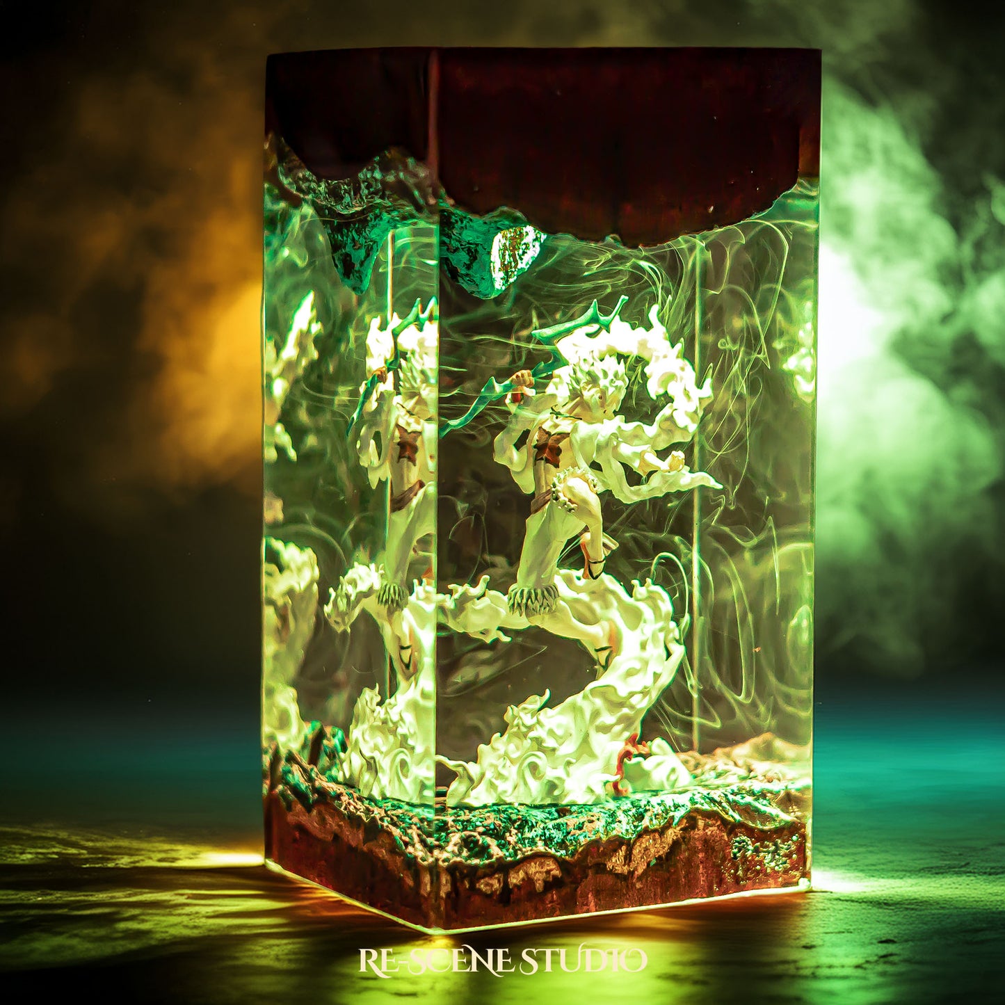L.uffy G.ear 5 Resin Lamp 02 — Side Profile View | Handmade Pop-Culture Resin Art, Perfect Themed Gift