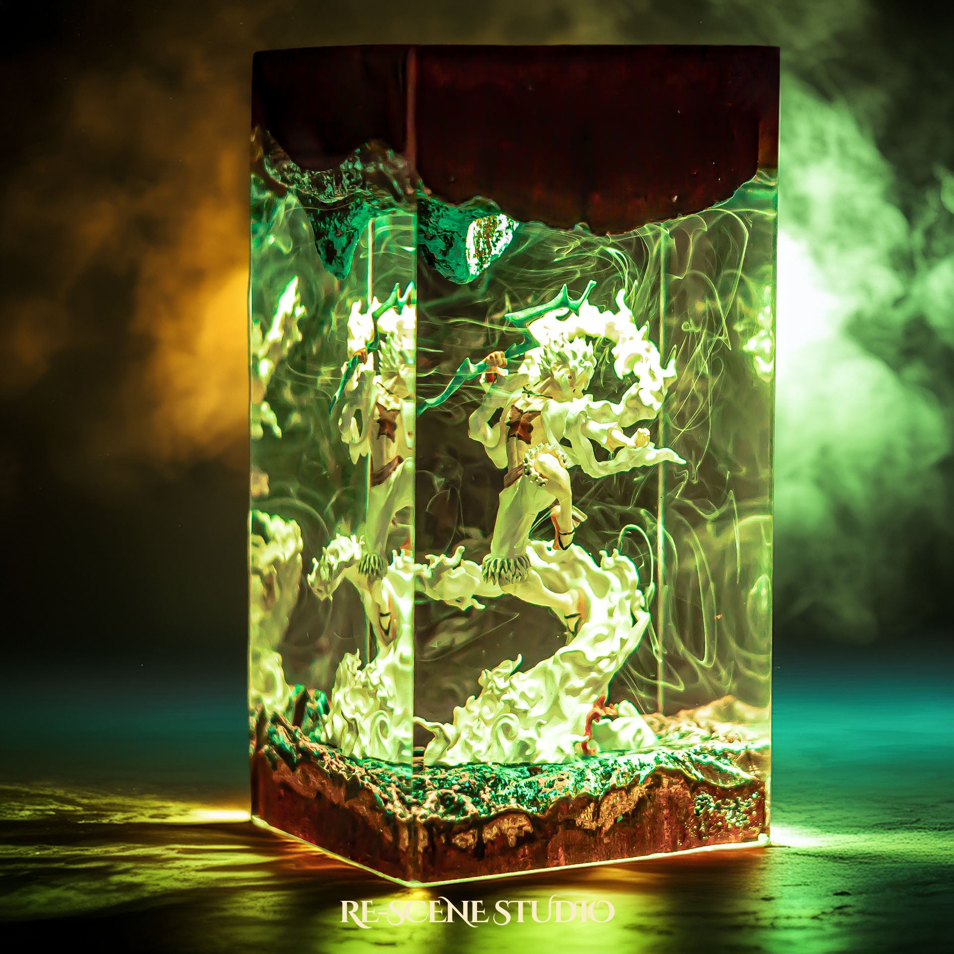 L.uffy G.ear 5 Resin Lamp 02 — Side Profile View | Handmade Pop-Culture Resin Art, Perfect Themed Gift