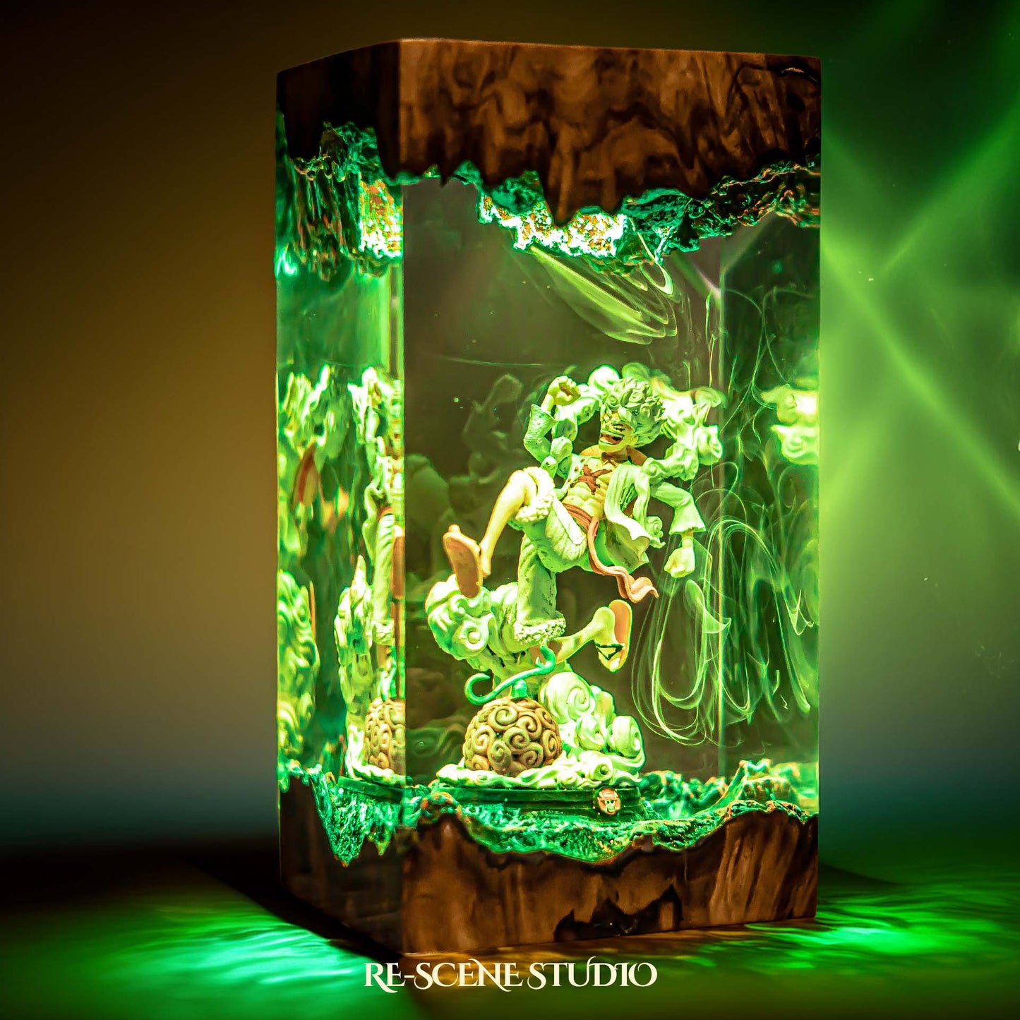 L.uffy G.ear 5 Resin Lamp 03 — Display Setup | Artisan Resin Art Lamp, Ambient Light for Home or Office