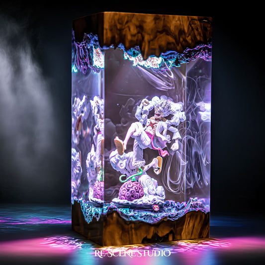 L.uffy G.ear 5 Resin Lamp 03 — Handcrafted Epoxy Resin LED Lamp | Unique Ambient Decor & Collector's Gift