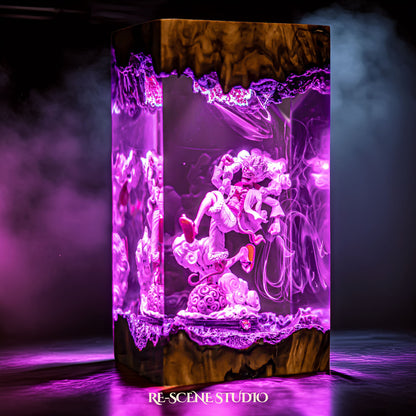 L.uffy G.ear 5 Resin Lamp 03 — Side Profile View | Handmade Pop-Culture Resin Art, Perfect Themed Gift