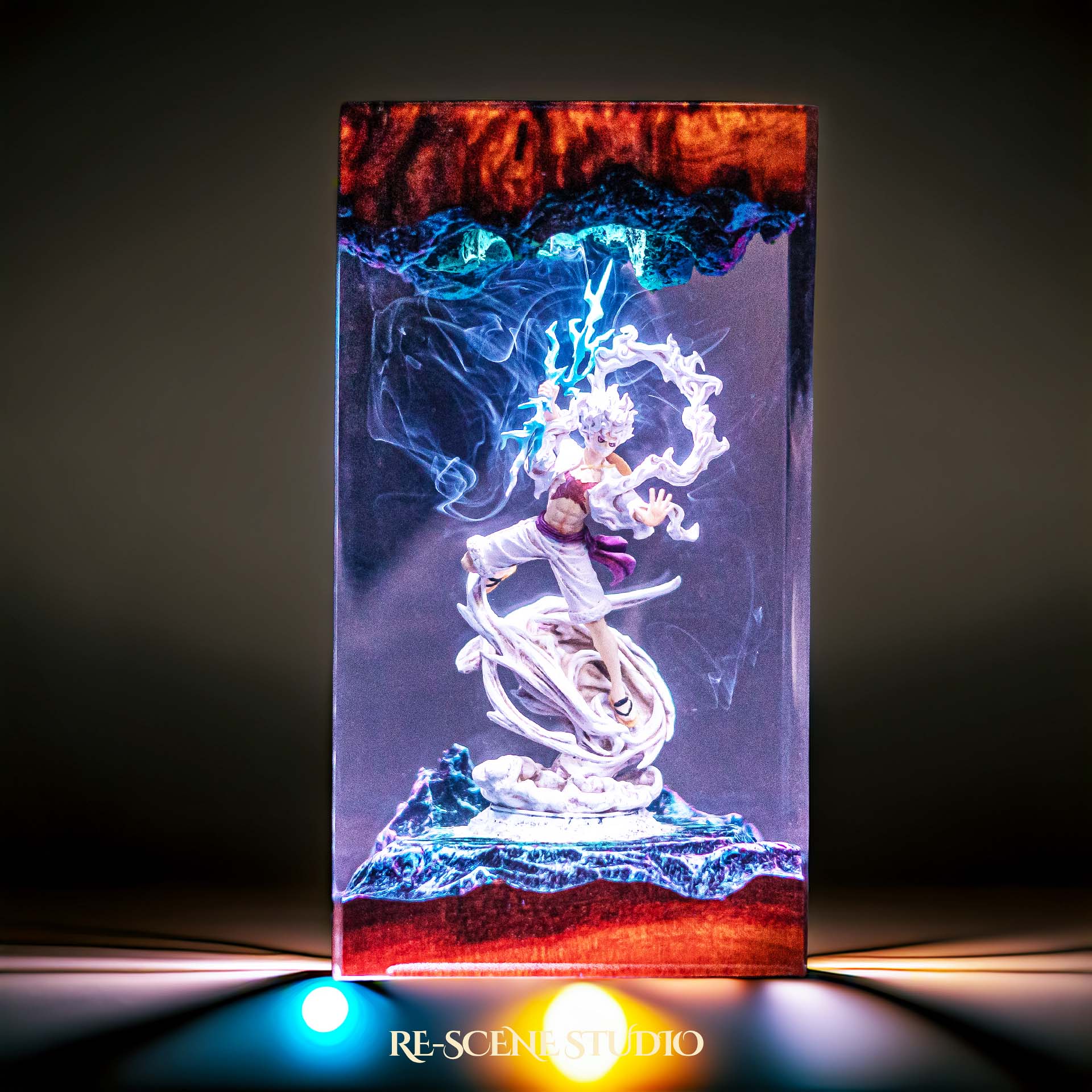 Luffy Resin Lamp V6 — Handcrafted Epoxy Resin LED Lamp | Unique Ambient Decor & Collector's Gift