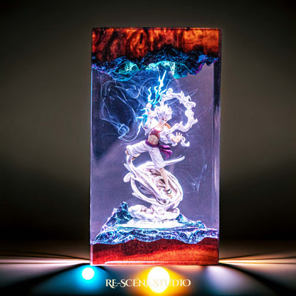 Luffy Resin Lamp V6 — Handcrafted Epoxy Resin LED Lamp | Unique Ambient Decor & Collector's Gift