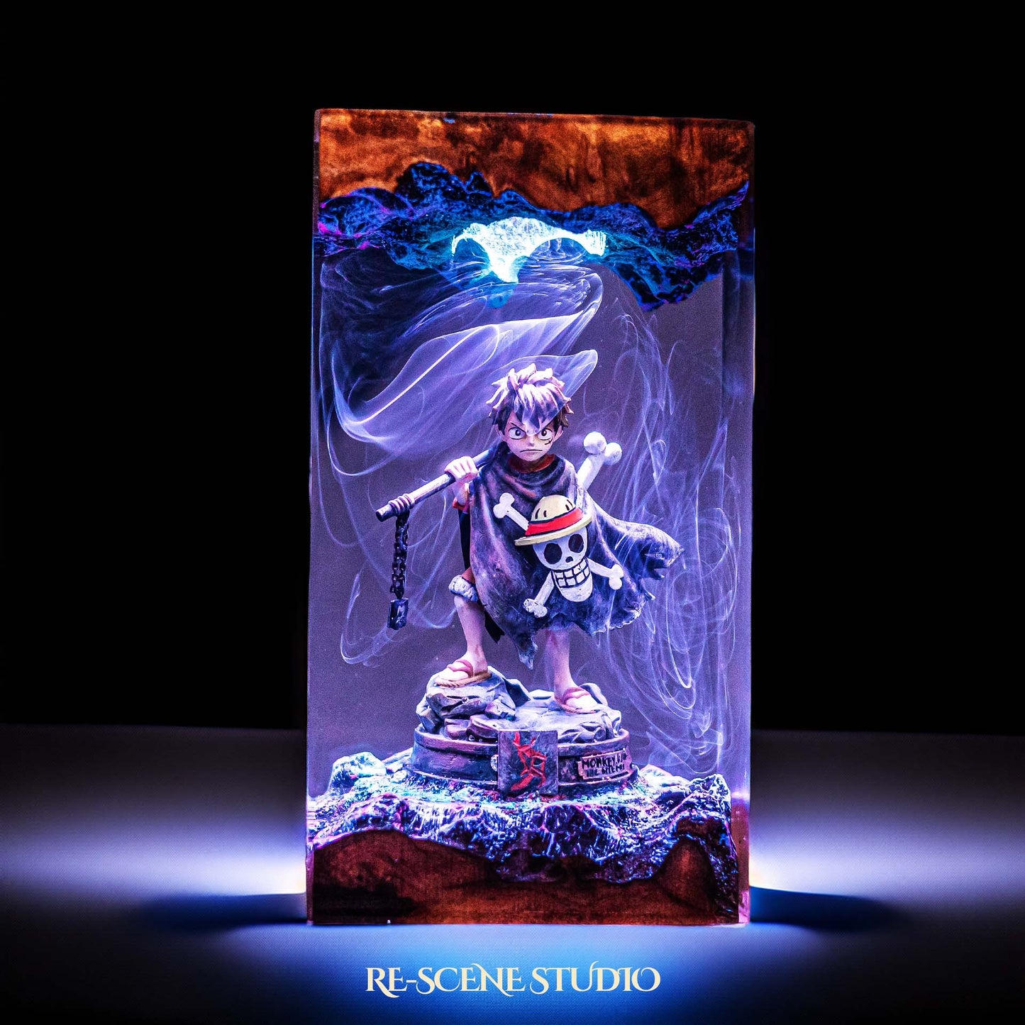 Luffy Resin Lamp V7 — Handcrafted Epoxy Resin LED Lamp | Unique Ambient Decor & Collector's Gift
