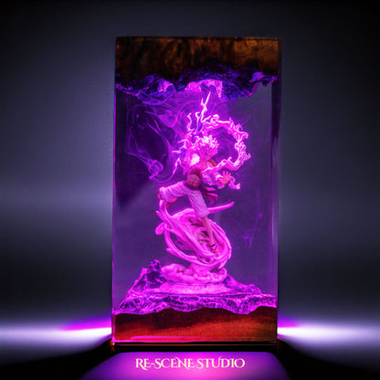 Luffy Resin Lamp V6 — Detailed Display | Premium 3D Resin Diorama with RGB Color-Changing Light