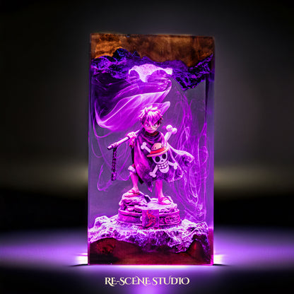 Luffy Resin Lamp V7 — Detailed Display | Premium 3D Resin Diorama with RGB Color-Changing Light