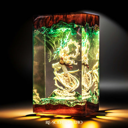 Luffy Resin Lamp V6 — Display Setup | Artisan Resin Art Lamp, Ambient Light for Home or Office