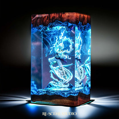 Luffy Resin Lamp V6 — Handcrafted Epoxy Resin LED Lamp | Unique Ambient Decor & Collector's Gift
