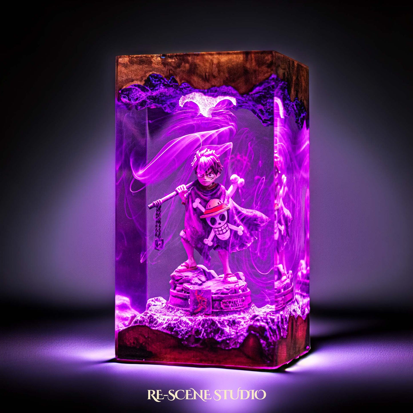 Luffy Resin Lamp V7 — Handcrafted Epoxy Resin LED Lamp | Unique Ambient Decor & Collector's Gift