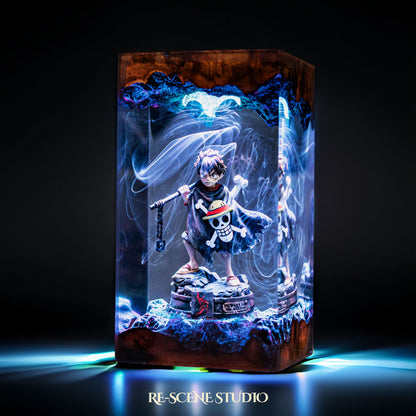 Luffy Resin Lamp V7 — Detailed Display | Premium 3D Resin Diorama with RGB Color-Changing Light