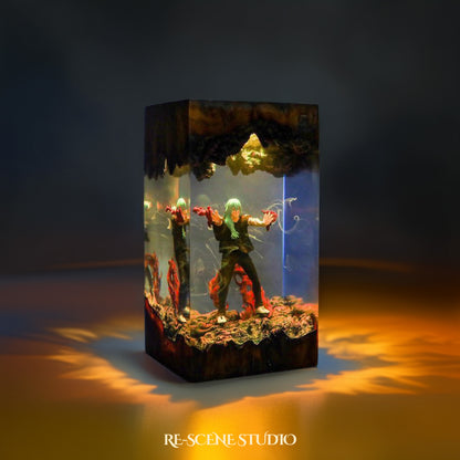 Mahito Resin Lamp - Jujutsu Kaisen Multicolor / Size M: 7 x 13 x 7 (cm) – Handmade Resin Lamp by Rescene Studio | Rescene Studio