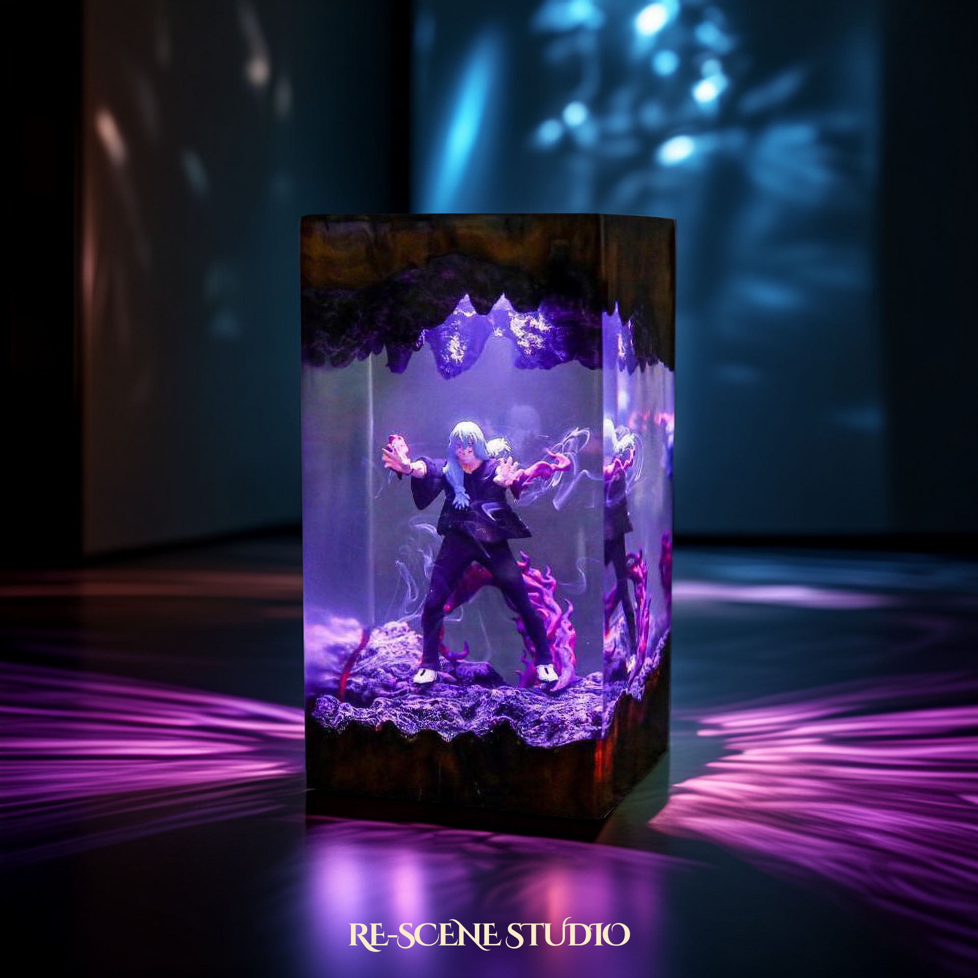 Mahito Resin Lamp - Jujutsu Kaisen Multicolor / Size M: 7 x 13 x 7 (cm) – Handmade Epoxy Resin Lamp by Rescene Studio | Rescene Studio