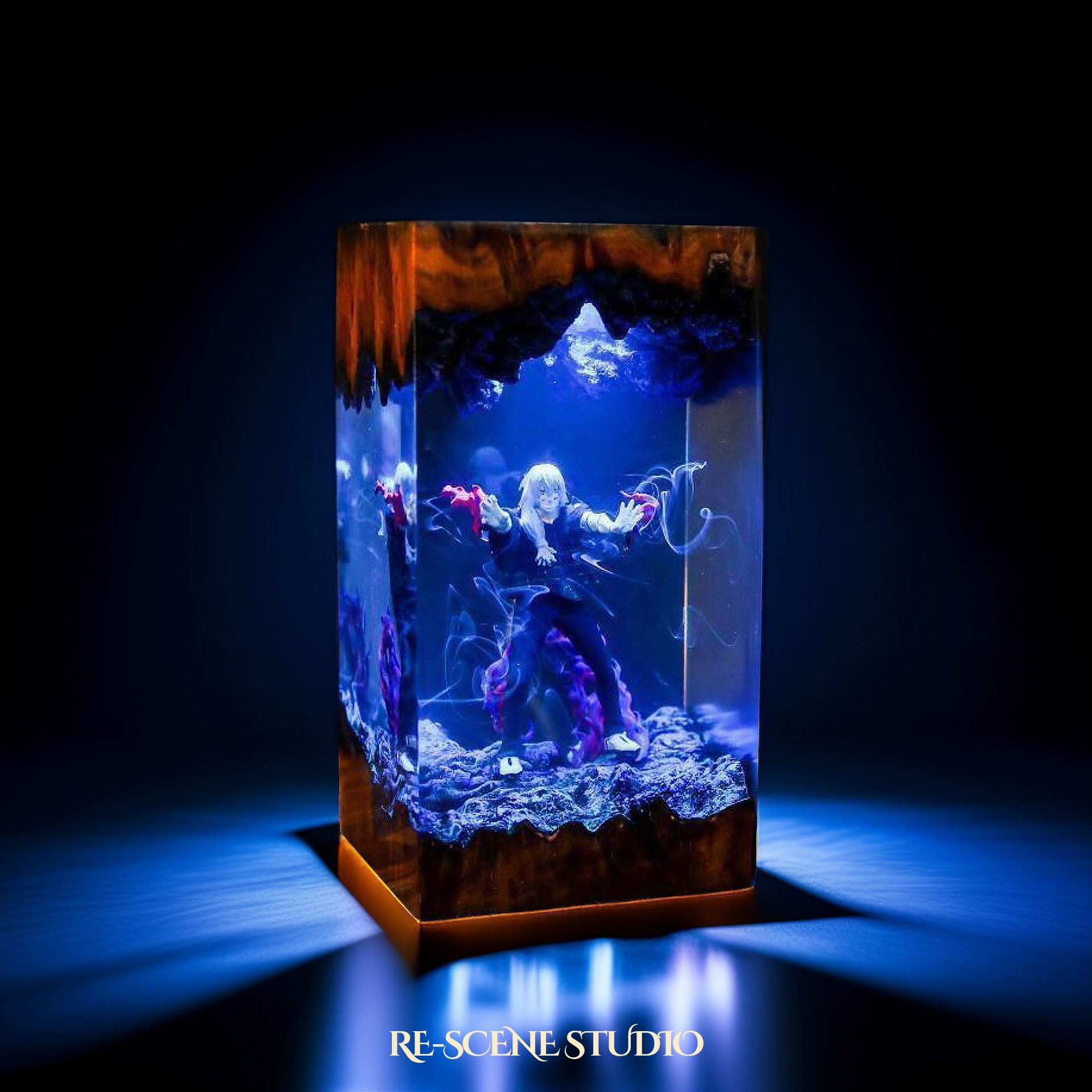 Mahito Resin Lamp - Jujutsu Kaisen Multicolor / Size M: 7 x 13 x 7 (cm) – Handmade Epoxy Resin Lamp by Rescene Studio | Rescene Studio