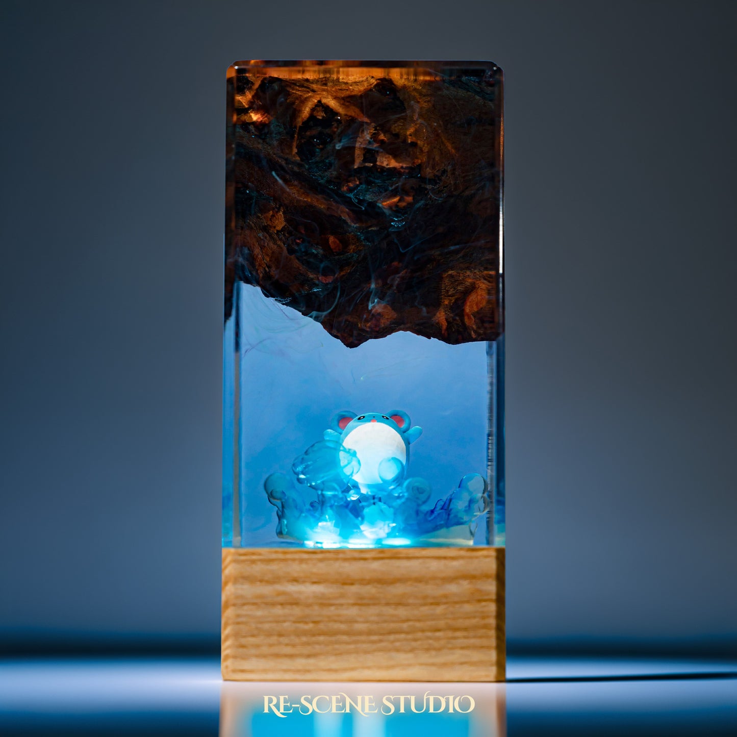 Marill Resin Epoxy Lamp Multicolor / Size XL: 16 x 7 x 7 (cm) – Handmade Resin Lamp by Rescene Studio | Rescene Studio
