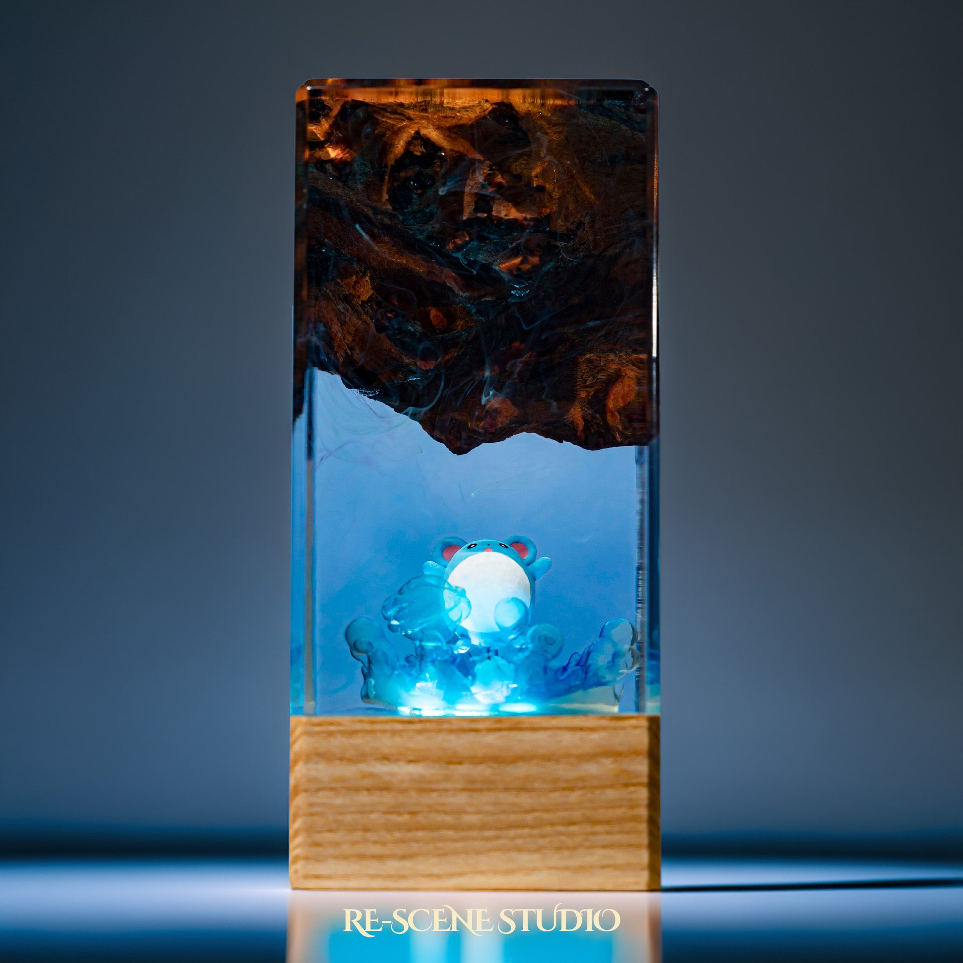 Marill Resin Epoxy Lamp Multicolor / Size XL: 16 x 7 x 7 (cm) – Handmade Epoxy Resin Lamp by Rescene Studio | Rescene Studio