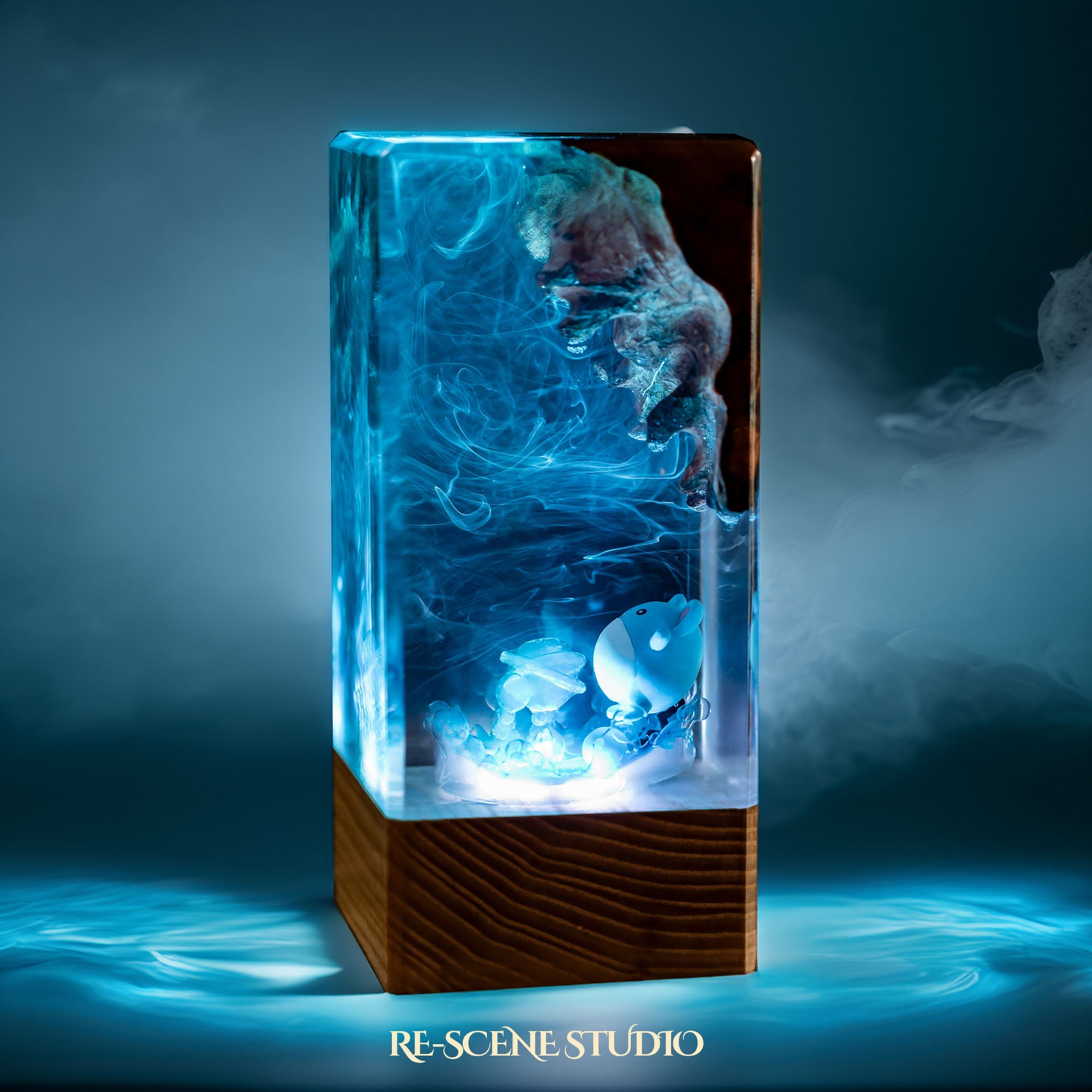 Marill Resin Epoxy Lamp Multicolor / Size XL: 16 x 7 x 7 (cm) – Handmade Epoxy Resin Lamp by Rescene Studio | Rescene Studio