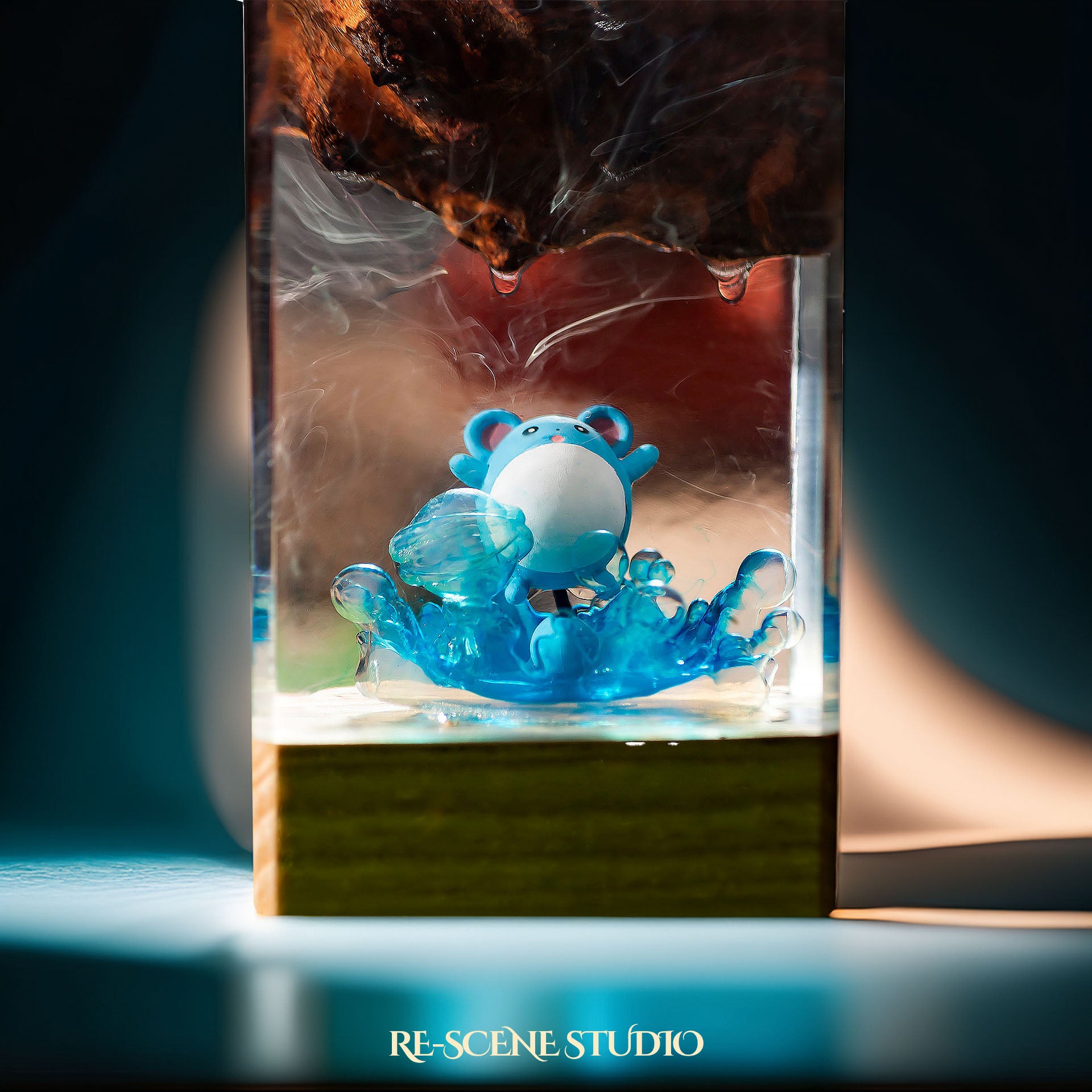 Marill Resin Epoxy Lamp Multicolor / Size XL: 16 x 7 x 7 (cm) – Handmade Epoxy Resin Lamp by Rescene Studio | Rescene Studio