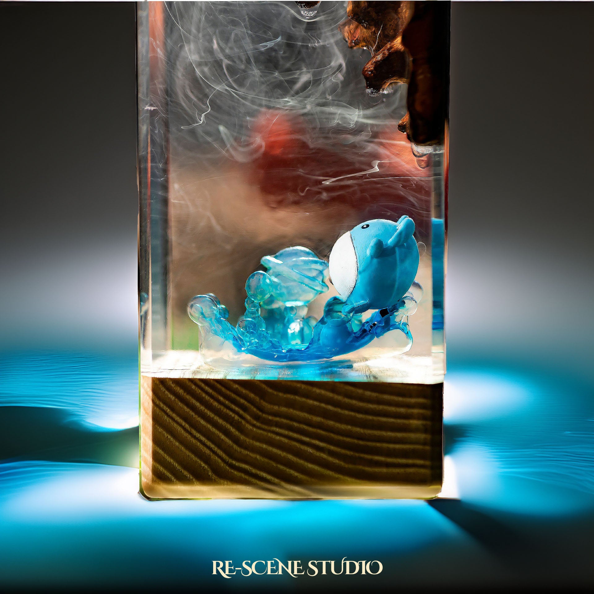 Marill Resin Epoxy Lamp Multicolor / Size XL: 16 x 7 x 7 (cm) – Handmade Epoxy Resin Lamp by Rescene Studio | Rescene Studio