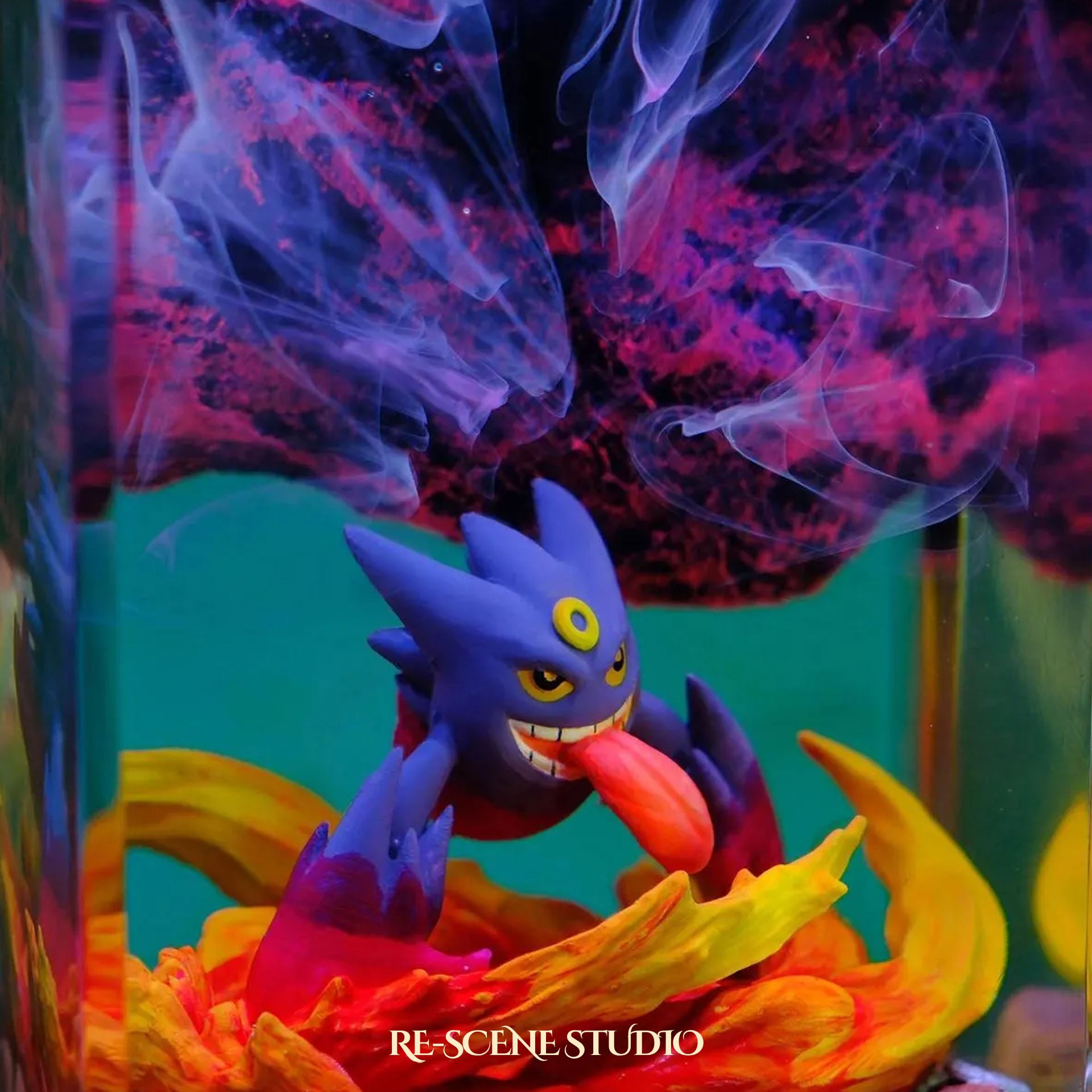Mega Gengar Resin Epoxy Lamp Multicolor / Size M: 6 x 6 x 12 (cm) – Handmade Epoxy Resin Lamp by Rescene Studio | Rescene Studio