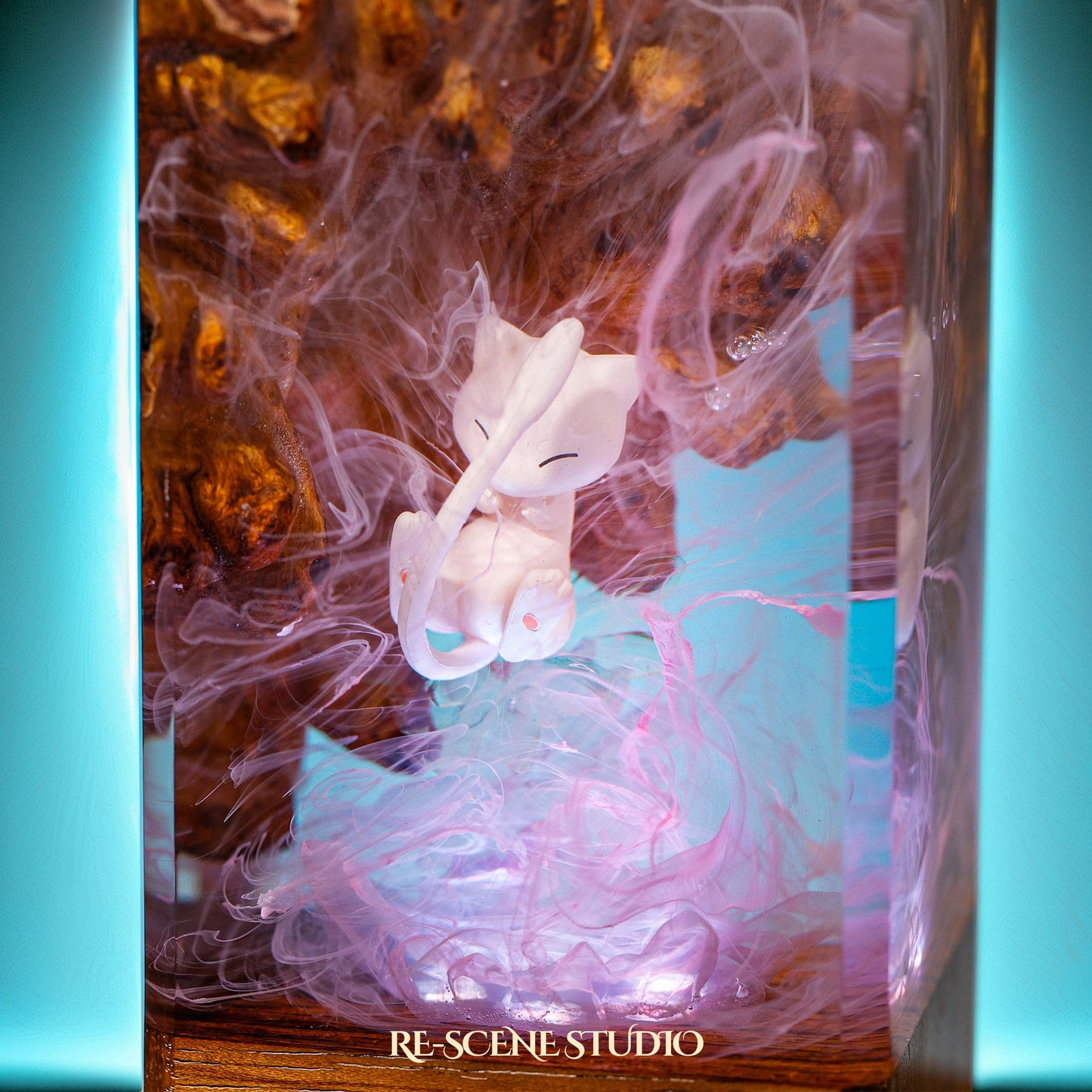 Mew Resin Epoxy Lamp Multicolor / Size XL: 16 x 7 x 7 (cm) – Handmade Resin Lamp by Rescene Studio | Rescene Studio