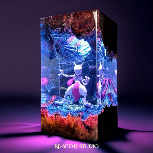 Psychic Titan Resin Lamp V2 — Handcrafted Epoxy Resin LED Lamp | Unique Ambient Decor & Collector's Gift